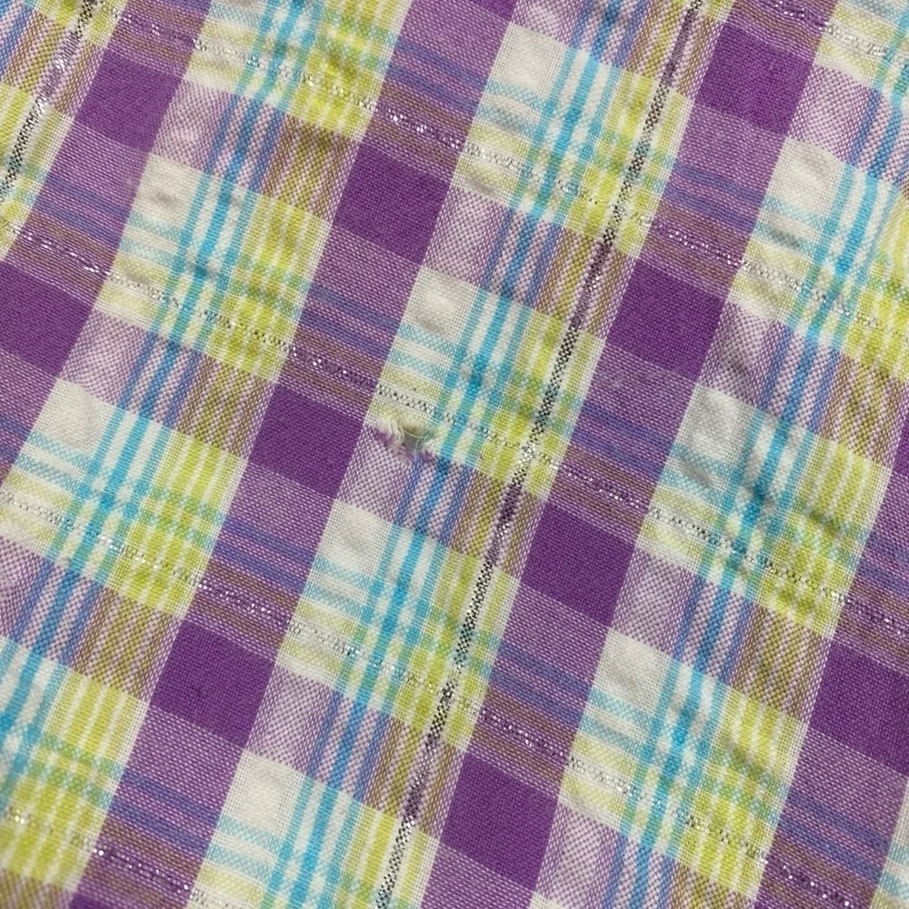 Vintage Coogi Australia Purple Harrington Plaid Full Zip Jacket Classic Fit 6/L